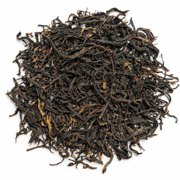 Dry leaves of Fengqing Dianhong Black Tea by Yulo Tea, premium quality
